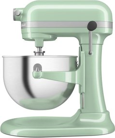 Mixer planetar KitchenAid Artisan 5KSM60SPXEPT Pistachio, 375 W, 5,6 l, 11 viteze, 67 de puncte de contact, Ridicare automata a bolului, Viteza speciala pentru incorporare, Verde deschis