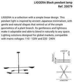 Lustra suspendata cu 6 surse de lumina LIGGERA