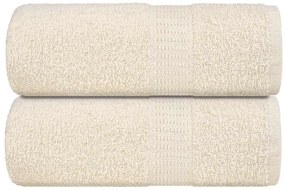 vidaXL Prosoape de baie 2 buc. FROGN, crem, 30x30 cm, 100% bumbac