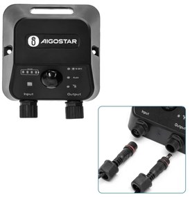 Lustră LED solară cu senzor Aigostar LED/35W/12V 3000 mAh 6500K d. 10 cm