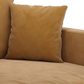 Canapea cu 2 locuri, maro, 140 cm, catifea Maro, 158 x 77 x 80 cm