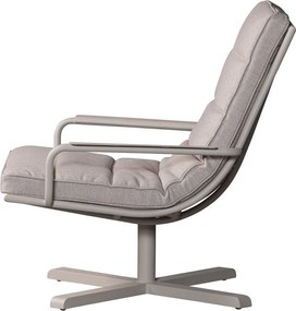 Fotoliu de grădină grej din metal/capitonat Coosa – WOOOD