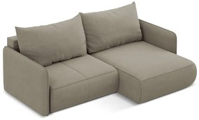 Colțar bej extensibil/cu spațiu de depozitare (cu colț pe partea dreaptă) Nanea – Makamii