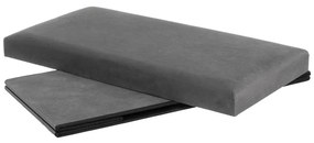 Taburet gri închis cu tapițerie din catifea Estela – Casa Selección