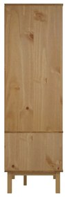 Sifonier, maro si gri, 76,5x53x172 cm, lemn masiv pin Maro  si gri, 1