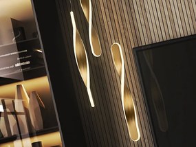 Lustra LED suspendata design modern Twist auriu