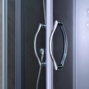 Cabină de duș Cora cu tavă adâncă și instalare pe partea stângă