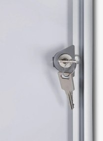Vitrina informații interioare Economy 1 x A4 - spate din tablă, aluminiu
