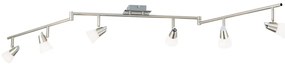 Lustra reglabila cu 6 spoturi directionabile Max crom satin