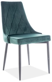 Scaun Trix B Velvet Verde / Negru