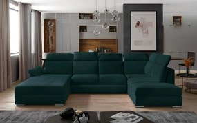 Canapea modulara extensibila cu spatiu pentru depozitare, 336x102x216 cm, Evanell L03, Eltap (Culoare: Gri inchis / Dora 96)