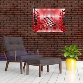 Tablou cu abstracți din butoane (70x50 cm)