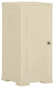 340608 vidaXL Dulap din plastic, 40x43x85,5 cm, alb angora, design de lemn