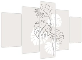 Tablou - Linia de artă monstera N⁰3 (150x105 cm)