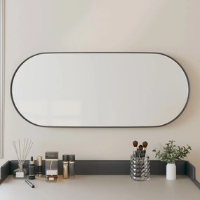 Oglinda de perete, negru, 25x60 cm, ovala 1, Negru, 25 x 60 cm