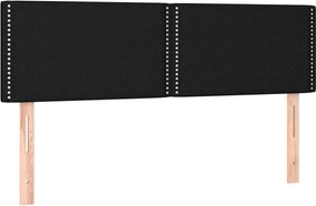 vidaXL Tăblii de pat, negru, 144x5x78/88 cm, textil