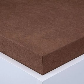 decoDoma Cearşaf cu elastic frotir EXCLUSIVE maro închis 180 x 200 cm