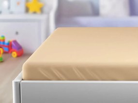 Cearsaf Jersey pentru patut copii cu elastic Caisa 60x120 cm