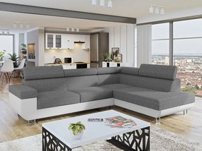 Colțar în formă de U cu tetiere reglabile Jelara (D) (piele ecologică soft 017 + lux 05). Promo -17%. 1051142