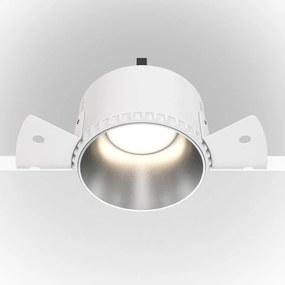 Spot incastrabil design tehnic Share alb, argintiu 7,5cm