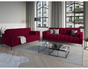 Canapea din catifea Cosmopolitan Design Bali, roșu
