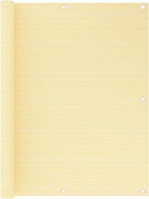 vidaXL Paravan de balcon, bej, 120x500 cm, HDPE