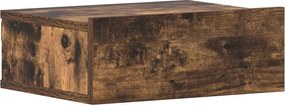 vidaXL Noptieră plutitoare, stejar fumuriu, 40x30x15 cm lemn prelucrat