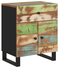 350670 vidaXL Noptieră, 50x33x60 cm, lemn masiv reciclat și lemn prelucrat