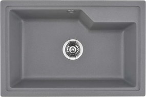 Chiuveta compozit Inter Ceramic finisaj gri granit 68x45 cm fara picurator