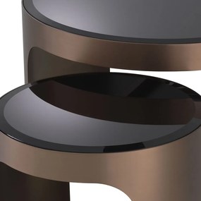 Set 2 masute de cafea LUX Piemonte S, cupru periat 115053 HZ