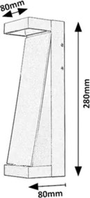 Rabalux 77067 - Aplică de perete LED pentru exterior BRADU LED/13W/230V IP65 antracit