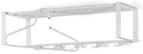 Cuier de perete alb cu raft din metal 70 cm Rex – Spinder Design
