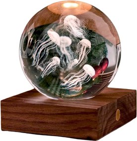 Decorațiune luminoasă maro închis cu USB Amber – Gingko