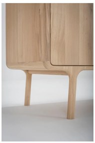 Comodă cu sertar din lemn masiv de stejar Gazzda Fawn