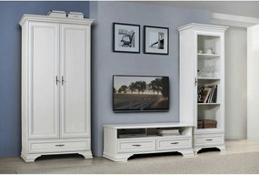 Mobilier living alb clasic IDENTO 2, PAL, 3 piese