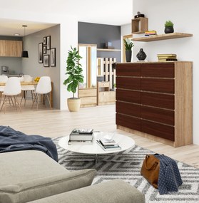 Comodă Keanu V (Stejar sonoma + wenge). 1069400