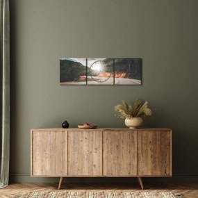 Tablou - Drum start (cu ceas) (90x30 cm)
