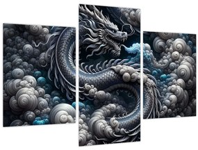 Tablou – Dragon în fum (90x60 cm)