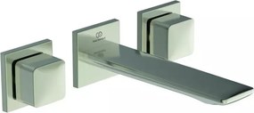 Baterie lavoar incastrata Ideal Standard Atelier Conca 180 argintiu Silver Storm cu corp ingropat