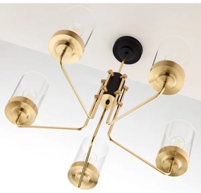 Jupiter 2088 - Lustră pe tijă RAMIREZ 5xE27/15W/230V auriu/negru