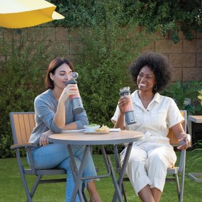 Blender portabil Ninja Blast BC151EUNV, 7,4 W, 530 ml, 6 lame din otel, Zdrobire gheata, Pana la 10 cicluri, Fara BPA, USB-C, Albastru