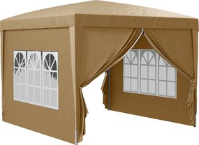 Foisor de gradina pliabil Outsunny din otel si tesatura Oxford cu funii si cuie incluse, 2,95x2,95x2,58 m, alb | Aosom Romania