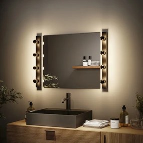 Corp de iluminat pentru oglindă de baie Paulmann 80099 4xE14/40W IP44 REGULA 230V negru