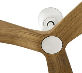 Ventilator de tavan FARO 34361 OUTWOOD L maro/alb d. 150 cm IP44 + telecomandă