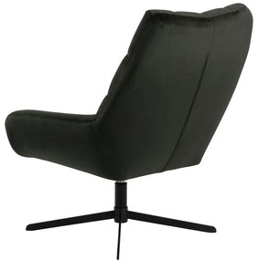 Fotoliu verde pivotant cu tapițerie din catifea Paris – Actona