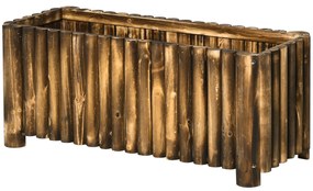 Outsunny pat înalt pentru plante, pentru ierburi aromatice, legume și flori, din lemn de brad, 100x38,5x40 cm | Aosom Romania