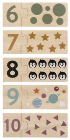 Puzzle (număr de piese 20) de copii din lemn Numbers – Kindsgut