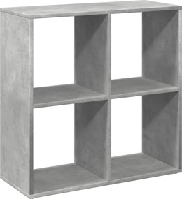 vidaXL Bibliotecă/separator cameră gri beton 69,5x29x69,5 cm lemn