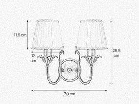 Aplica de perete din alama design italian Ginevra