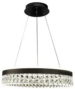 Lustră LED dimabilă pe cablu LED/90W/230V 3000-6500K negru + telecomandă